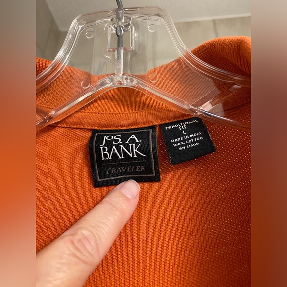 NWOT Jos. A. Bank Traveler Collection 2-button placket polo shirt, size Large - Picture 3 of 5